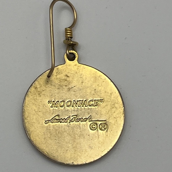 Vtg Laurel Burch Moonface Earrings - Picture 5 of 6